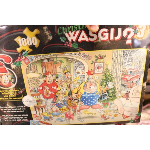 182 - 5 WASGIJ 1000 PIECE PUZZLES - FACTORY SEALED