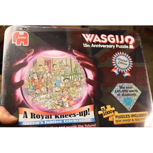 184 - 5 WASGIJ 1000 PIECE PUZZLES - FACTORY SEALED