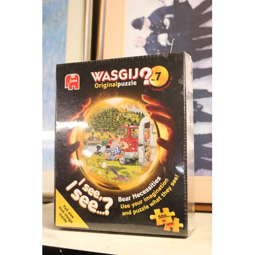 185 - 7 WASGIJ 500 PIECE PUZZLES - FACTORY SEALED