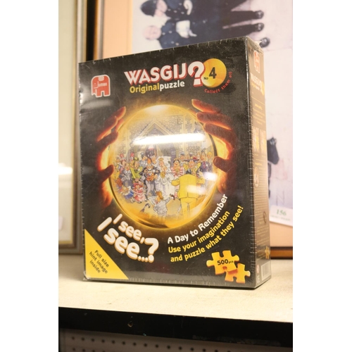 185 - 7 WASGIJ 500 PIECE PUZZLES - FACTORY SEALED