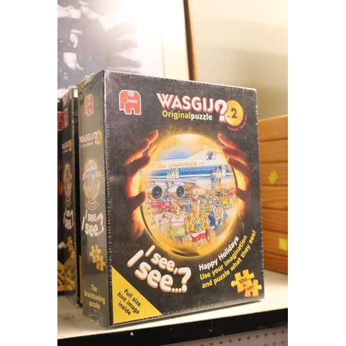 185 - 7 WASGIJ 500 PIECE PUZZLES - FACTORY SEALED