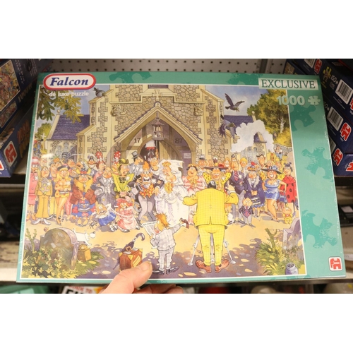 189 - 5 FALCON 1000 PIECE PUZZLES - FACTORY SEALED