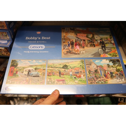 191 - 7 PUZZLES BY GIBSON & 1 RAVENSBURGER