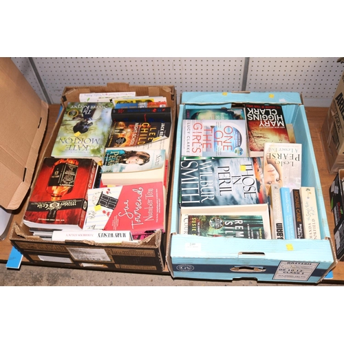 240 - 2 BOXES OF MIXED ADULT FICTION & BIOGRAPHIES