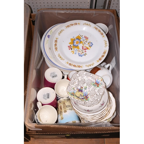 241 - 5 BOXES OF MISC GLASS & CHINA