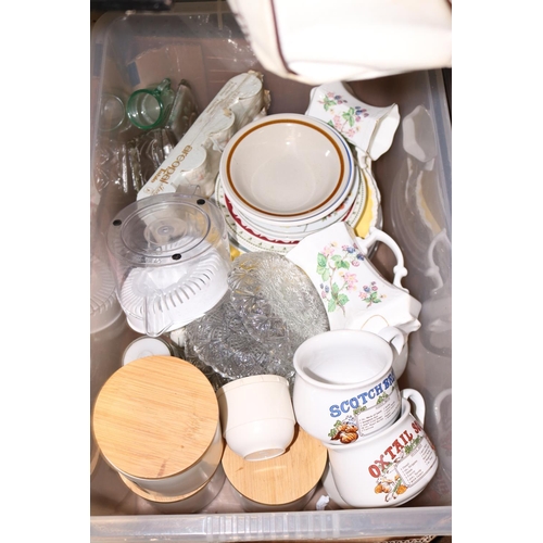 241 - 5 BOXES OF MISC GLASS & CHINA