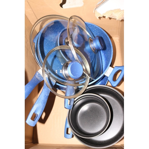 262 - BOX WITH FLAVERSTONE PANS & OTHERS