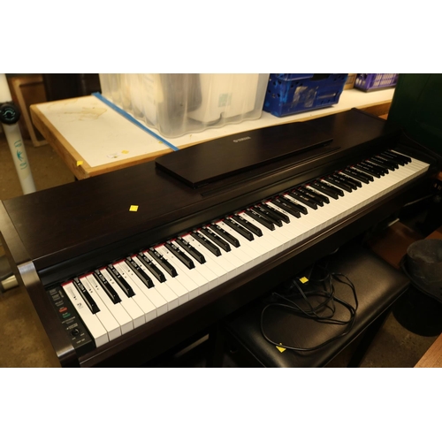 317 - YAMAHA DIGITAL PIANO & STOOL - MODEL YDP-131 - WARRANTED UNTIL 12 NOON TUESDAY FOLLOWING THE ABOVE S... 