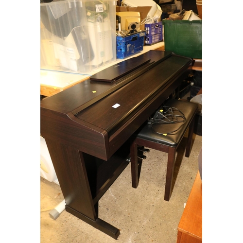 317 - YAMAHA DIGITAL PIANO & STOOL - MODEL YDP-131 - WARRANTED UNTIL 12 NOON TUESDAY FOLLOWING THE ABOVE S... 