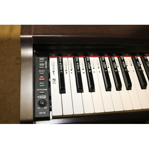 317 - YAMAHA DIGITAL PIANO & STOOL - MODEL YDP-131 - WARRANTED UNTIL 12 NOON TUESDAY FOLLOWING THE ABOVE S... 