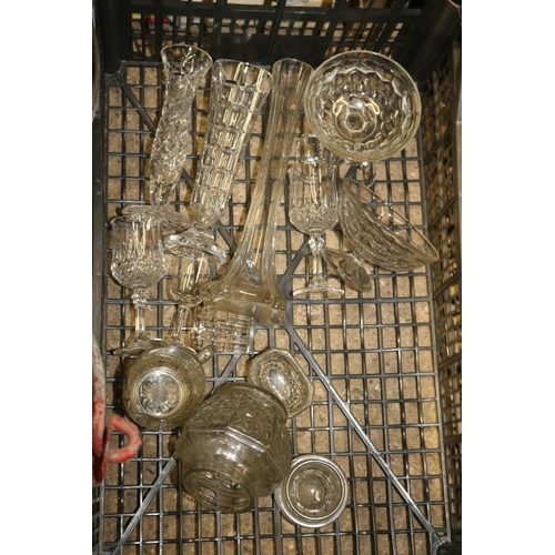 329 - 4 BOXES OF GLASSWARE