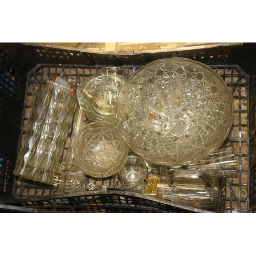 329 - 4 BOXES OF GLASSWARE