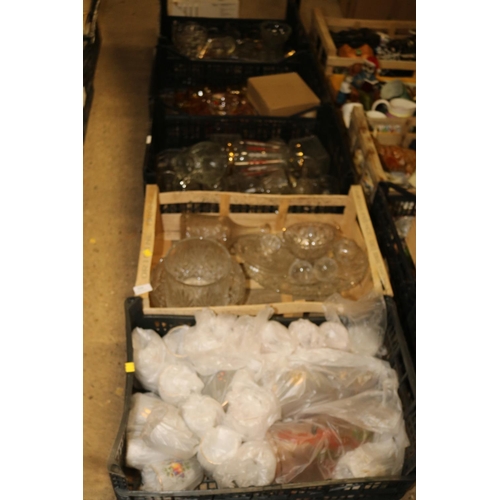 334 - 5 BOXES OF MIXED GLASS & CHINA