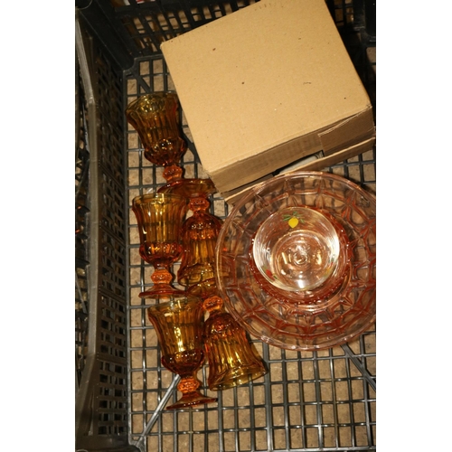 334 - 5 BOXES OF MIXED GLASS & CHINA