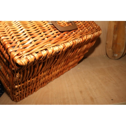 353 - WICKER PICNIC HAMPER