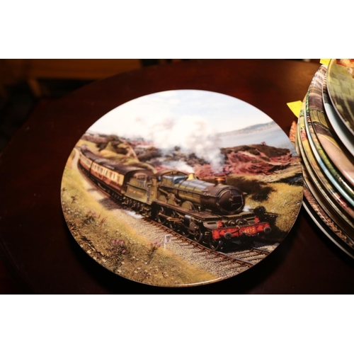 364 - 13 TRAIN PICTURE PLATES