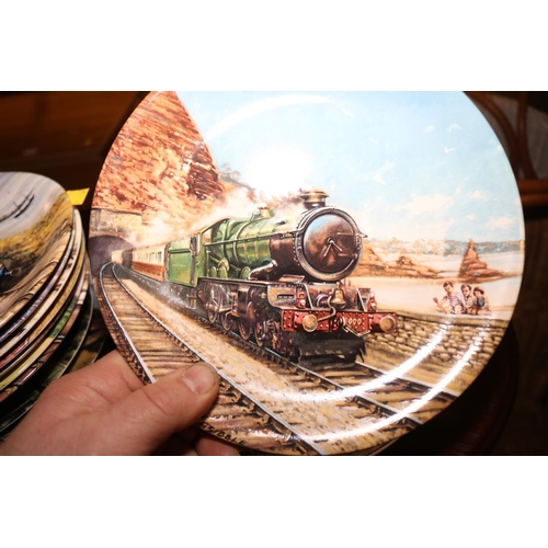 364 - 13 TRAIN PICTURE PLATES