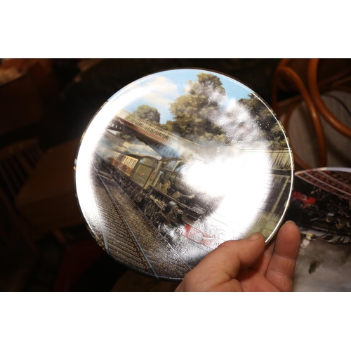 364 - 13 TRAIN PICTURE PLATES