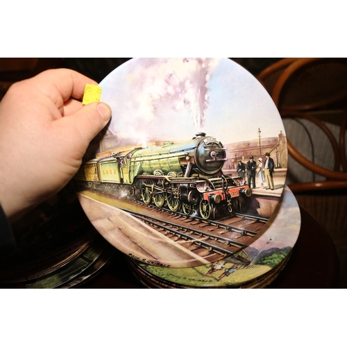 364 - 13 TRAIN PICTURE PLATES