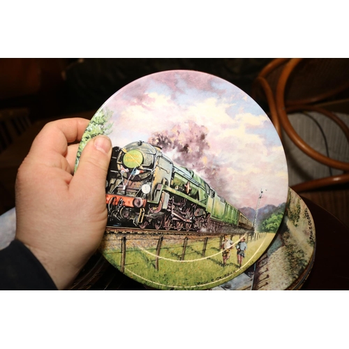 364 - 13 TRAIN PICTURE PLATES