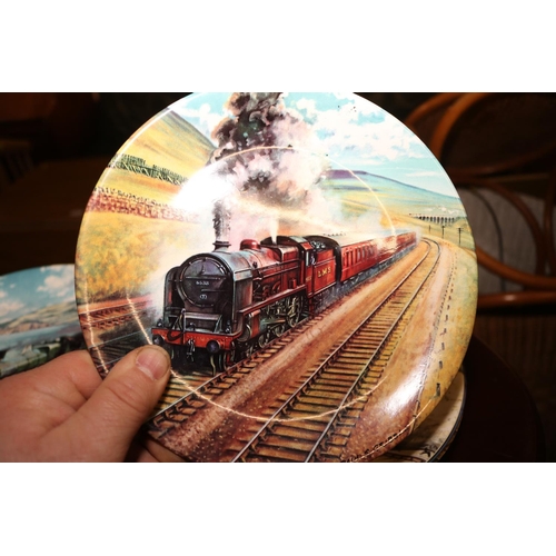 364 - 13 TRAIN PICTURE PLATES