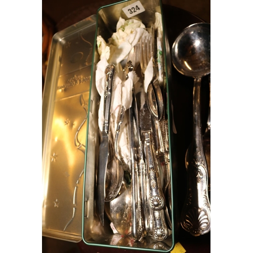 372 - TIN OF CUTLERY