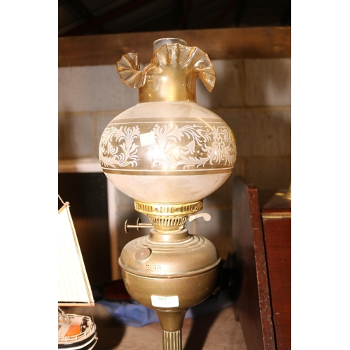 385 - BRASS OIL LAMP