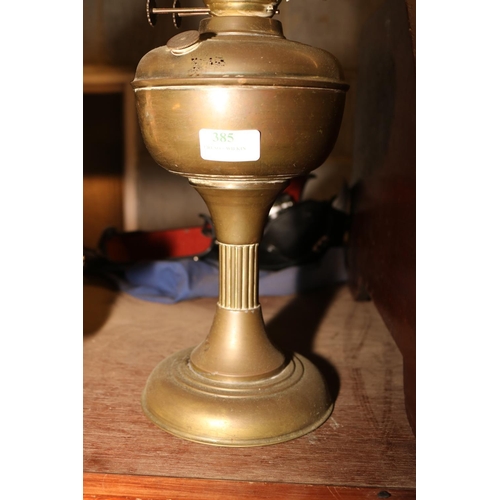 385 - BRASS OIL LAMP