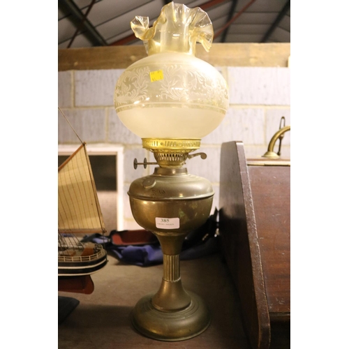 385 - BRASS OIL LAMP