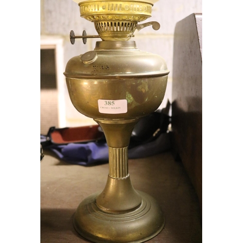 385 - BRASS OIL LAMP