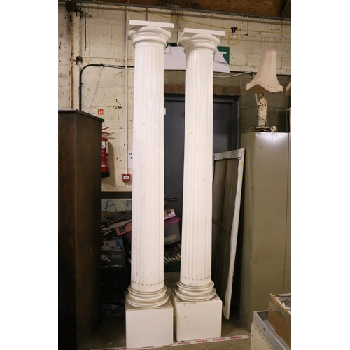 401 - PAIR OF 97'' FIBERGLASS COLUMN PILLARS