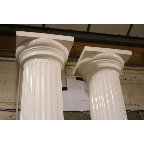 401 - PAIR OF 97'' FIBERGLASS COLUMN PILLARS