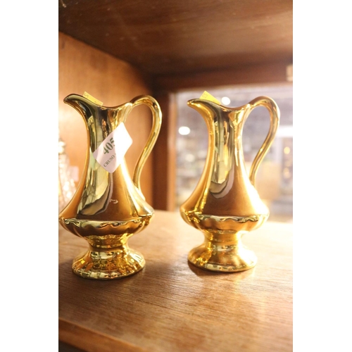 405 - PAIR OF CROWN DEVON JUGS