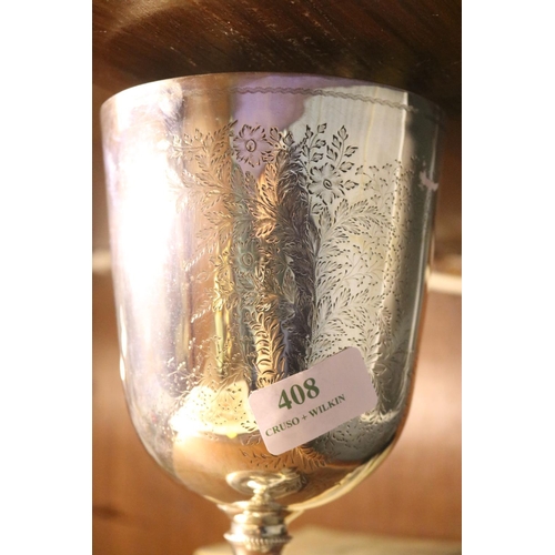 408 - AN EARLY VICTORIAN SILVER  CHALICE GMJ MAKER