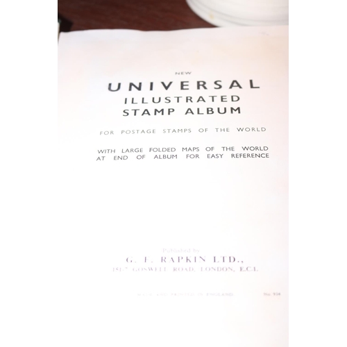 410 - THE UNIVERSAL STAMP ALBUM WITH STAMPS