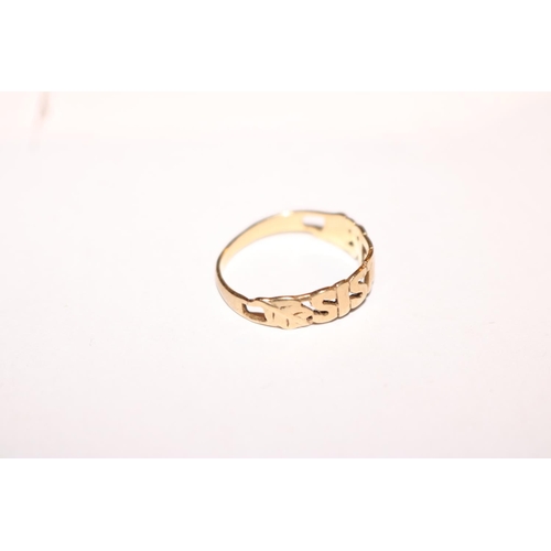 449 - 9CT GOLD ''SISTER'' RING 1.6GMS