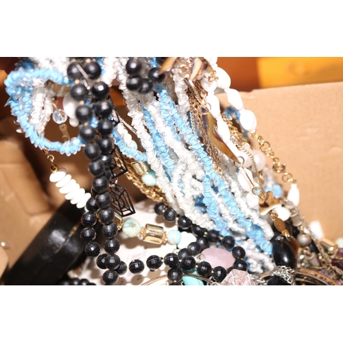 456 - BOX OF COSTUME JEWELLERY