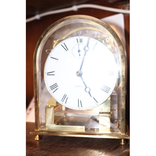 478 - KESSINGER BRASS MANTLE CLOCK - GWO