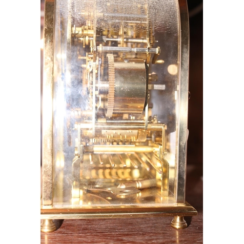 478 - KESSINGER BRASS MANTLE CLOCK - GWO