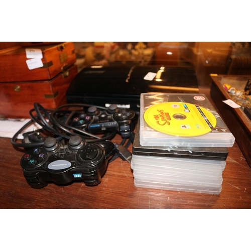 480 - PS3 CONSOLE WITH LEADS & 7 GAMES - WARRANTED UNTIL 12 NOON FOLLOWING THE ABOVE SALE