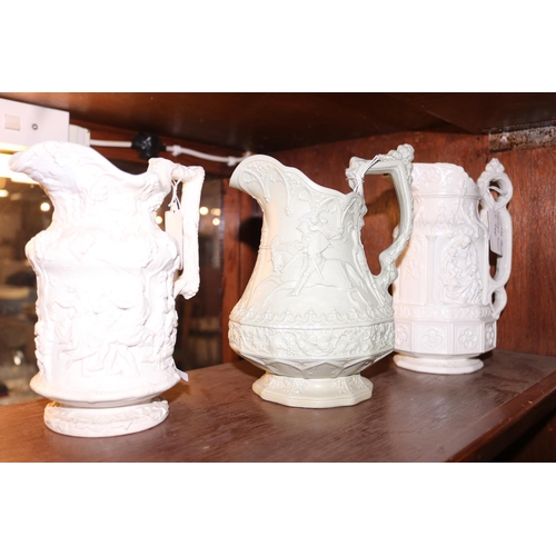 486 - 3 VICTORIAN JUGS