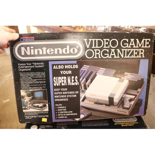 487 - NINTENDO ENTERTAINMENT SYSTEM, WITH GAME ORGANISER & 28 GAMES - WARANTED UNTIL 12 NOON FOLLOWING THE... 