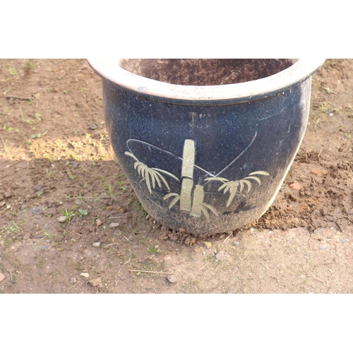 49 - 1 X GLAZED GARDEN POT