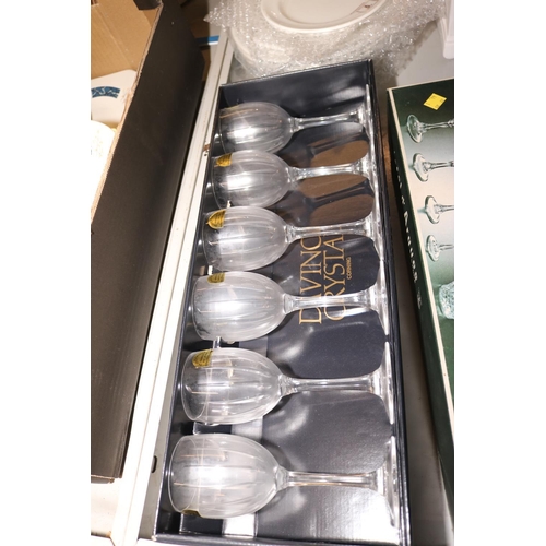 533 - 18 BOXED VARIOUS LEAD CUT CRYSTAL GLASSES