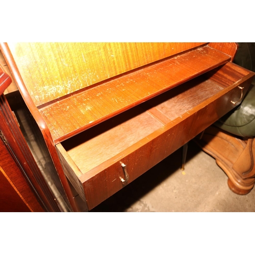 554 - VINTAGE TEAK 3 DRAWER BUREAU