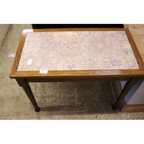 564 - MARBLE TOP COFFEE TABLE