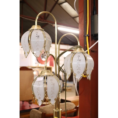 573 - STANDARD LAMP WITH MULTI-BRANCH LIGHTS - WARRANTED UNTIL NOON TUES FOLLOWING THE ABOVE SALE