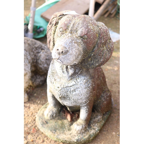 58 - 2 X DOG GARDEN ORNAMENTS