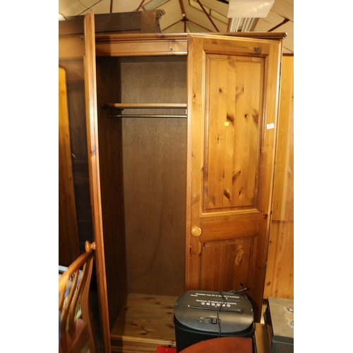 619 - PINE DOUBLE WARDROBE