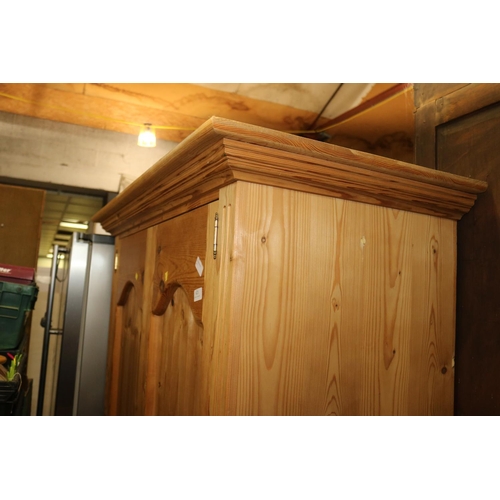 621 - DOUBLE DOOR PINE WARDROBE